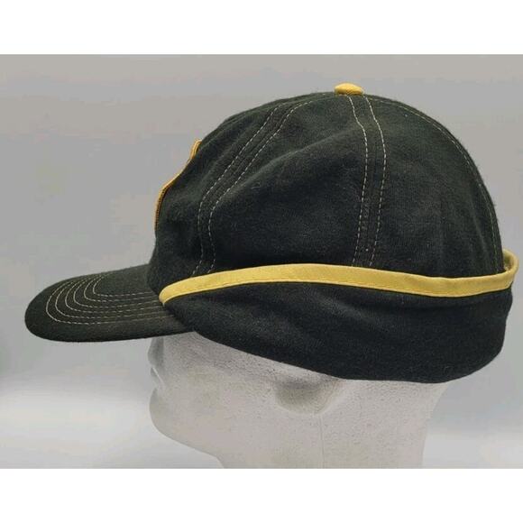 Vintage John Deere Fitted Medium Cap Hat Winter Ear Neck Flap‎ Black Swingster - Picture 4 of 12